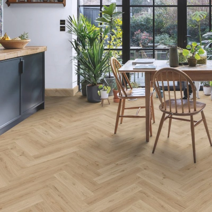 Botanic Beige - Quick Step Ciro Click Vinyl Herringbone