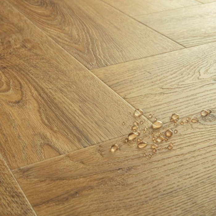 Coast Oak Honey - Quick Step Pristine Glue-down Vinyl Herringbone
