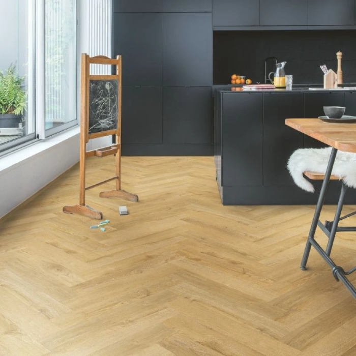 Coast Oak Honey - Quick Step Pristine Glue-down Vinyl Herringbone