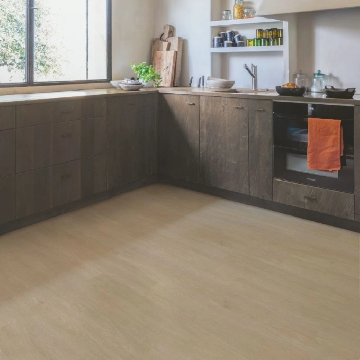 Satin Oak Greige - Quick Step Liv Glue-down Vinyl