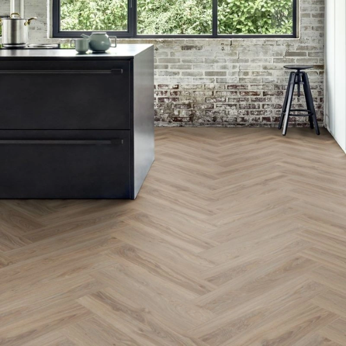 Blackjack Oak 22229 - Moduleo Roots 55 Herringbone Glue-down Vinyl