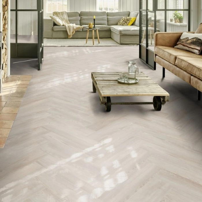 Mexican Ash 20216 - Moduleo Roots 55 Herringbone Glue-down Vinyl