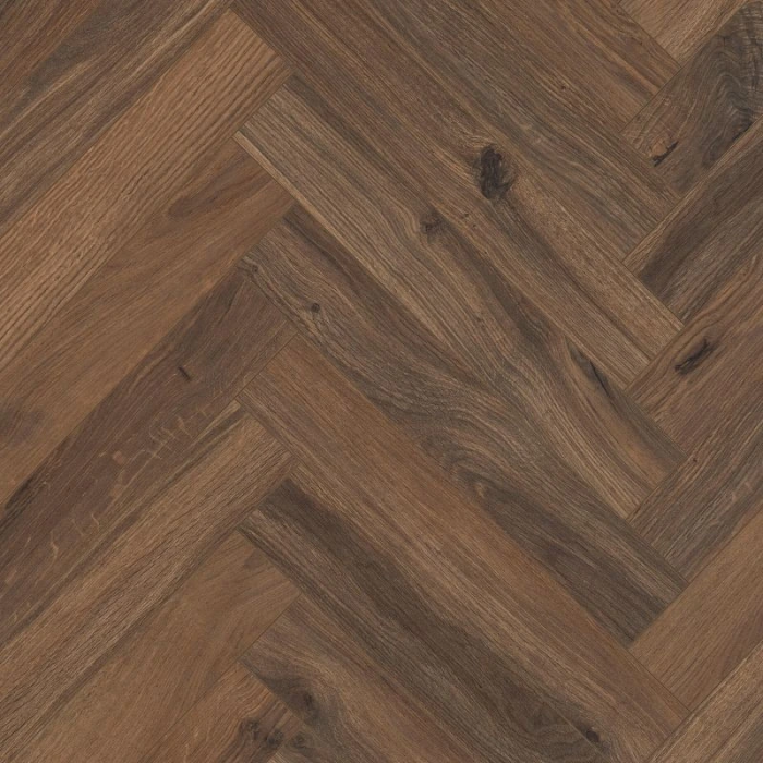 Gyant Dark Brown - BerryAlloc Chateau+ Herringbone Laminate