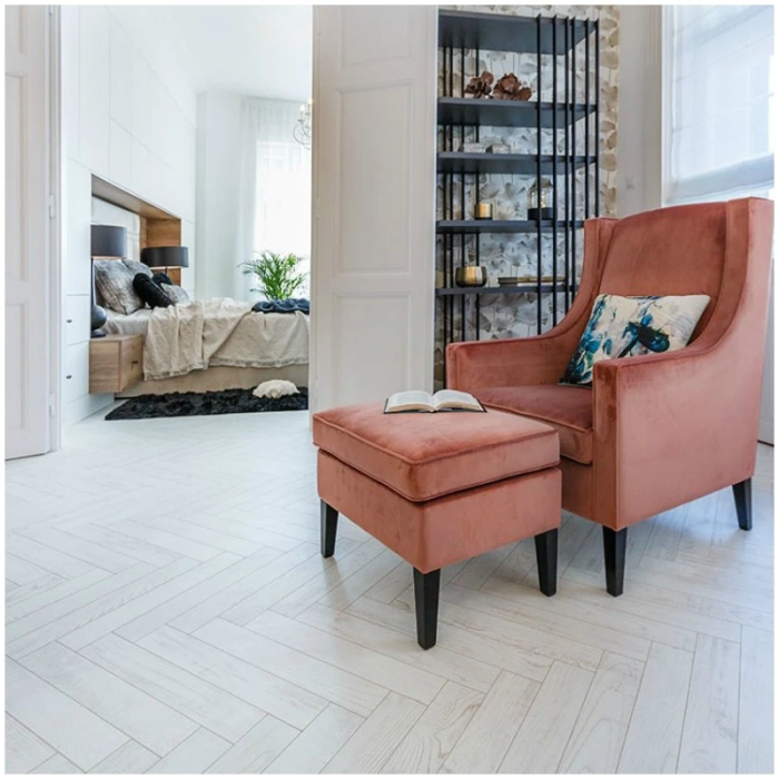Chestnut White - BerryAlloc Chateau+ Herringbone Laminate