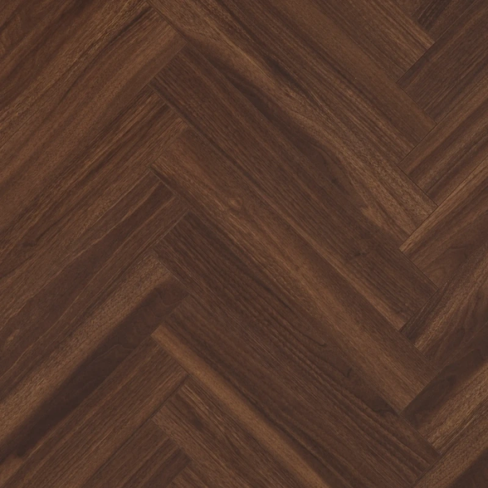 Walnut Brown - BerryAlloc Chateau+ Herringbone Laminate