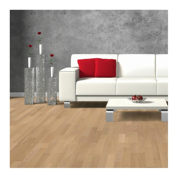 Eiche Natur Perla Geschliffen - Scheucher WOODflor 182 Schiffsboden 3-Stab