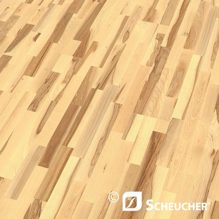 Esche Struktur Natura Geschliffen - Scheucher WOODflor 182 Schiffsboden 3-Stab