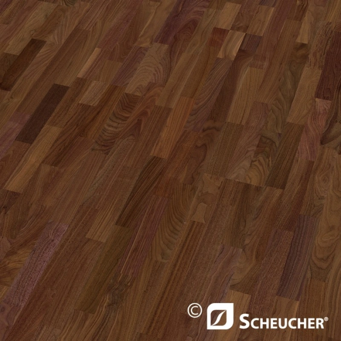 American Black Walnut Natur Natura Sanded - Scheucher WOODflor 182 Ship's Deck 3-Strip