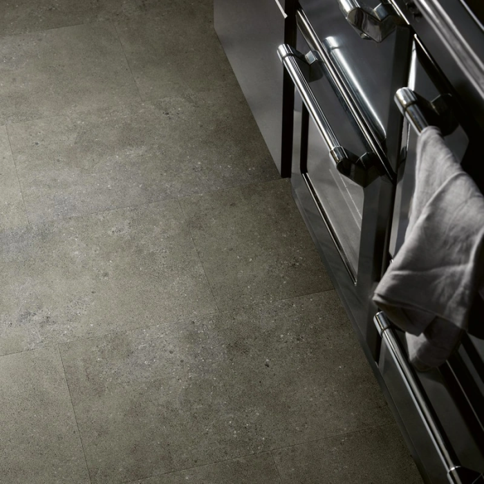 Dark Gritty Stone - Pergo Viskan Pad Pro Click Vinyl