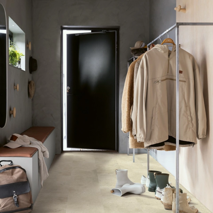 Beige Gritty Stone - Pergo Viskan Pad Pro Click Vinyl