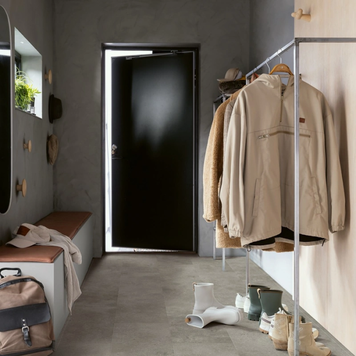 Grey Gritty Stone - Pergo Viskan Pad Pro Klick Vinyl