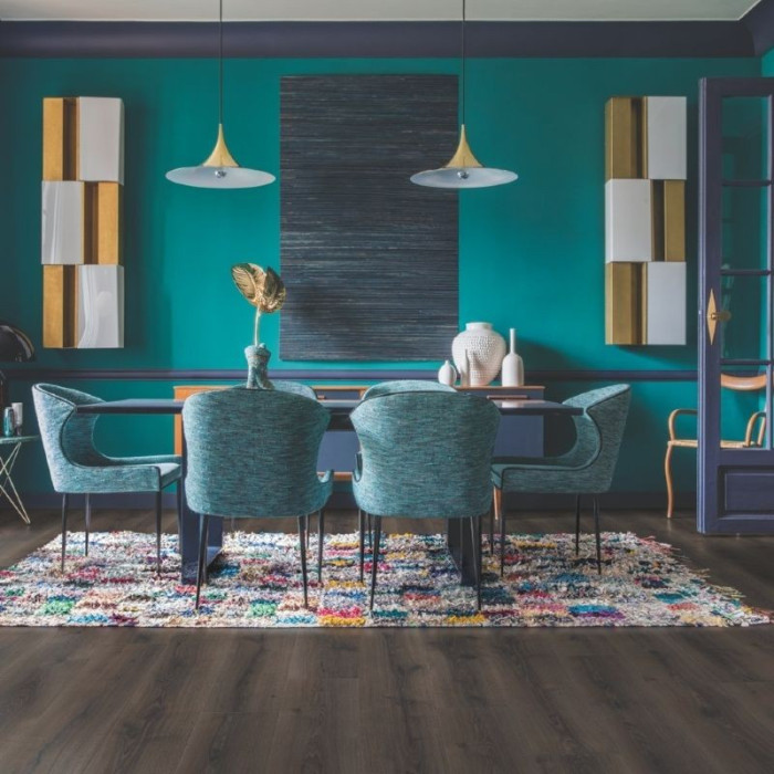 Wüsteneiche dunkelbraun gebürstet - Quick Step Laminat Majestic