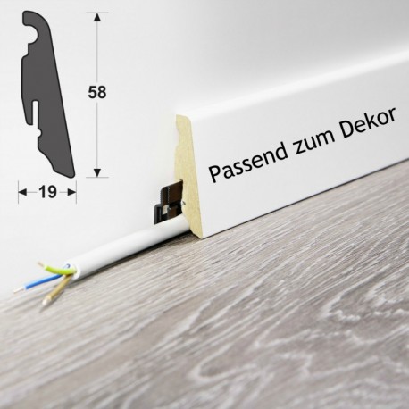 Wineo MDF Sockelleiste Passende zum Dekor 58mm