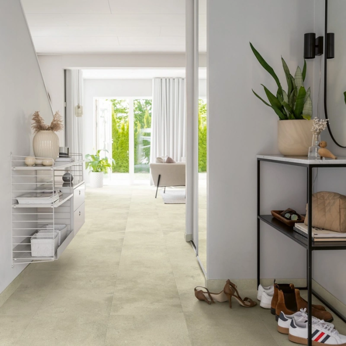 Beige Gritty Stone - Pergo Isefjord Pad Pro Click Vinyl