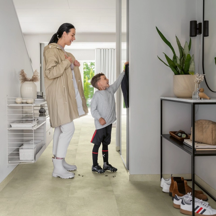 Beige Gritty Stone - Pergo Isefjord Pad Pro Klick Vinyl