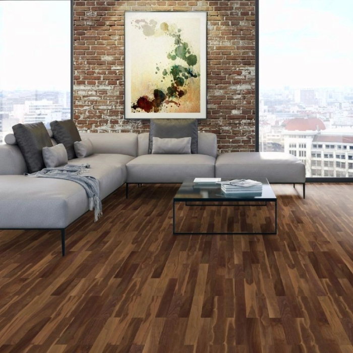 Black Walnut Struktur Natura - Scheucher BILAflor 500 2-Layer Parquet