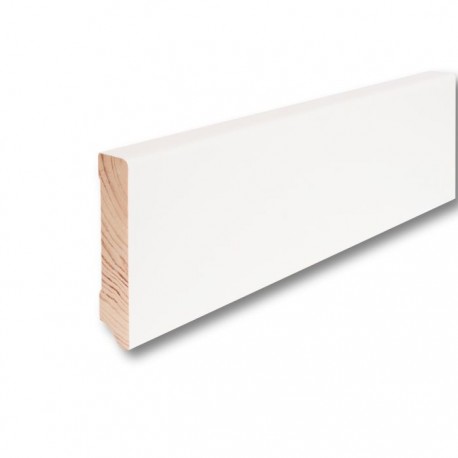HOCOtimber Sockelleisten Cube Weichholzkern weiß 80mm