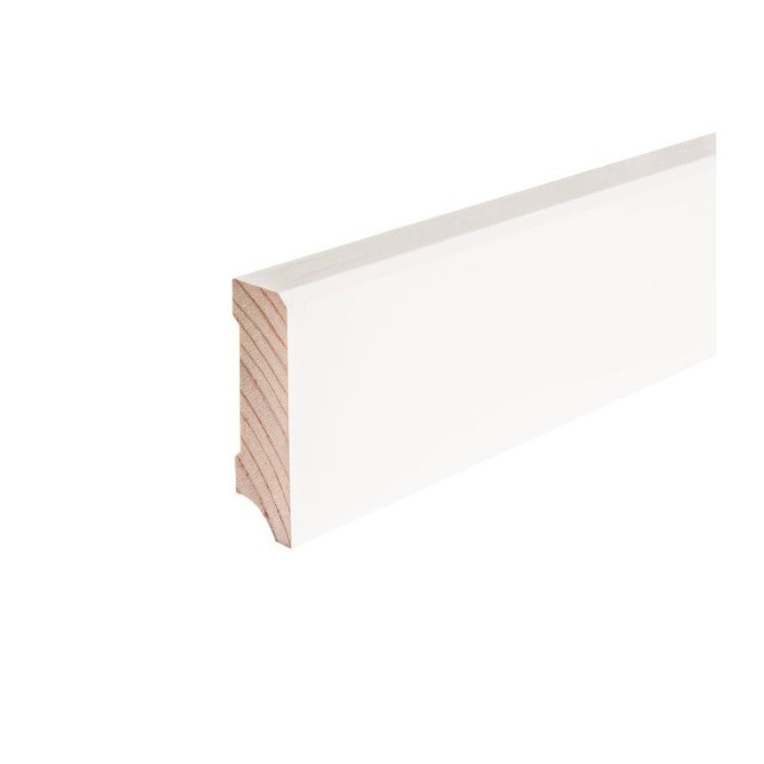 HOCOtimber Sockelleisten Cube Weichholzkern Weiß 58mm (RAL 9016)