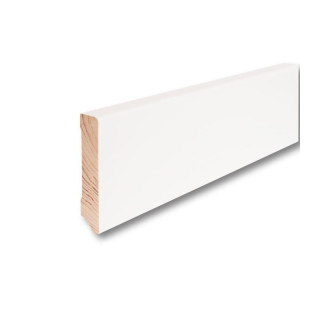 HOCOtimber Sockelleisten Cube Weichholzkern Weiß 80mm