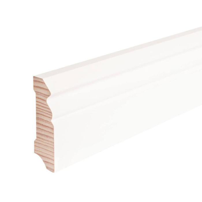 AMBE Skirting Hamburger Profile Softwood Core White 58mm