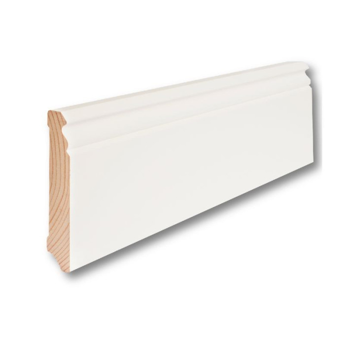 HOCOtimber Skirting Berliner Hamburger Profile Softwood Core White 120mm