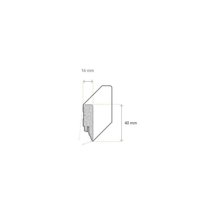 AMBE MDF Skirting Cube Top White 40mm