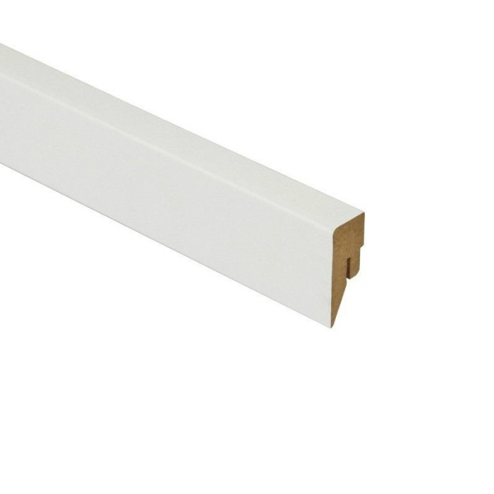 AMBE MDF Sockelleisten Cube Top Weiß 40mm