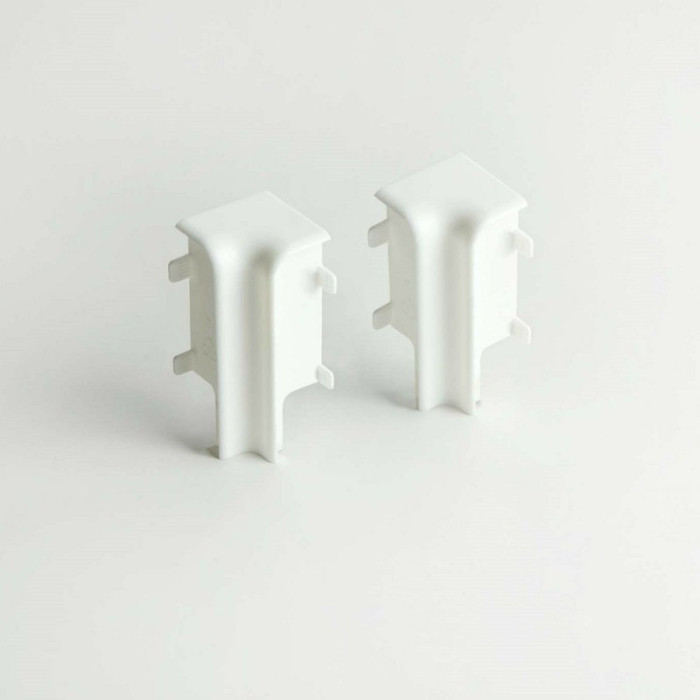 AMBE Internal Corners for Skirting Board Topline Inside Corners - White - 16 x 58 mm
